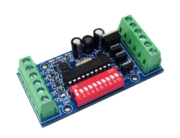 Wholesale price 1 PCS DC5V-24V mini 3CH Easy dmx LED Controller RGB dmx512 decoder | Лампы и освещение