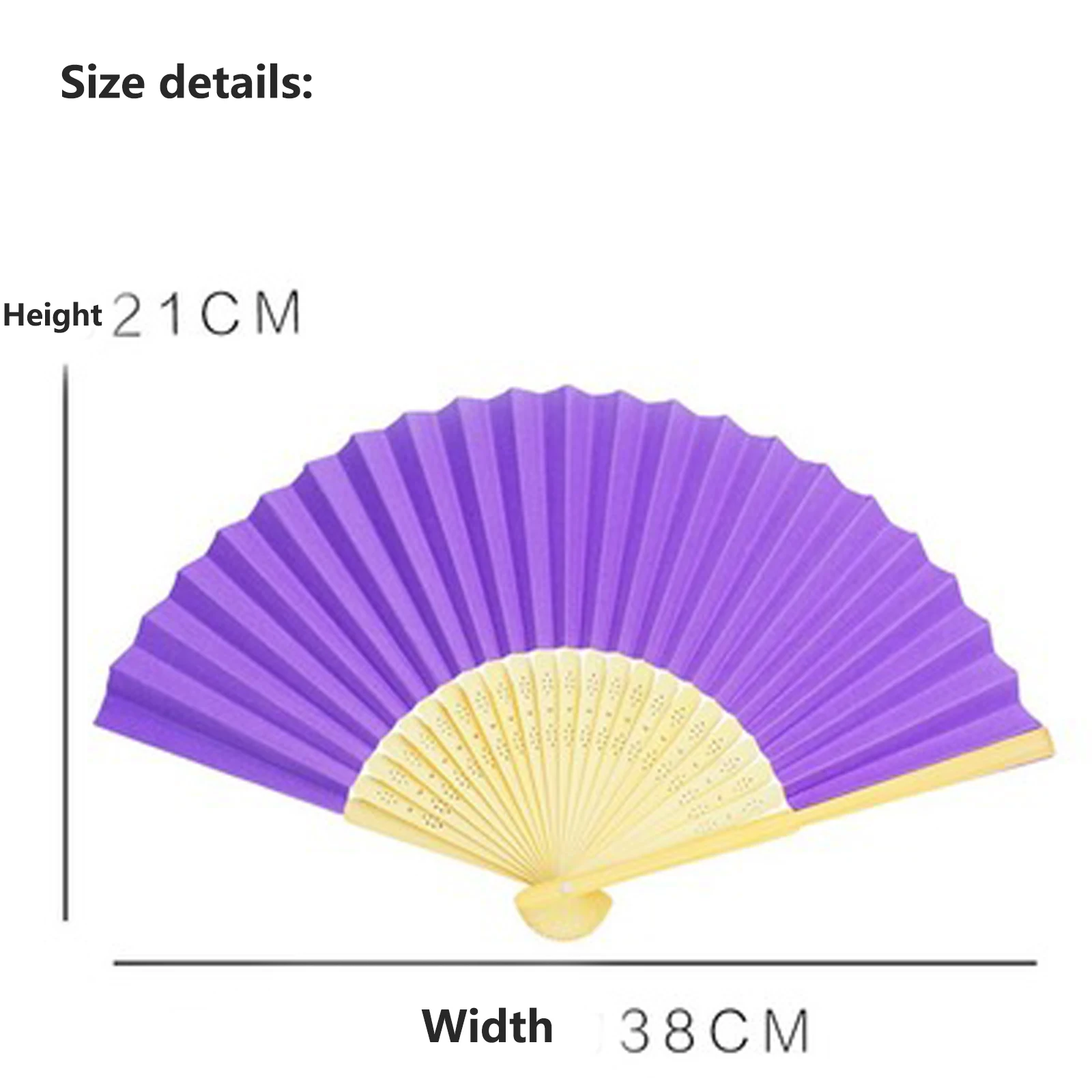 

1pcs 21x38cm Chinese Folding Elegant Paper Hand Fan Wedding Party Favors Decorations Birthday Baby Shower Party Supply 15Color