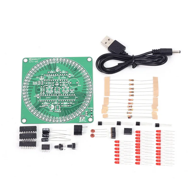 60 секунд таймер обратного отсчета DIY Kit Красный умный таймер времени электронные части и компоненты электронные часы таймер