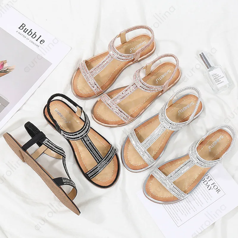 

Rhinestone Sandals Fashion Flat Sandals Gladiator Shoes Fashion Woman Diamond Shoes Love Addiction Fetish Fancy Crystal Shoes