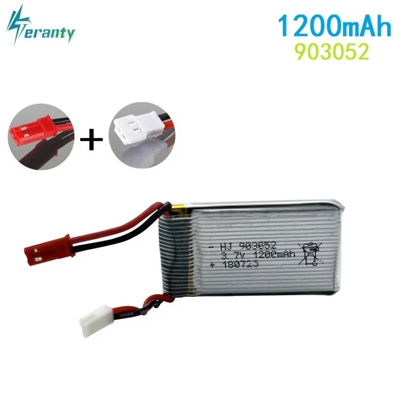 Аккумулятор lipo 3 7 в 1200 мАч для Syma X5 X5SW X5SC M18 H5P H11D H11C T64 T04 T05 F28 F29 T56 T57 HQ 859B 898B|Детали и