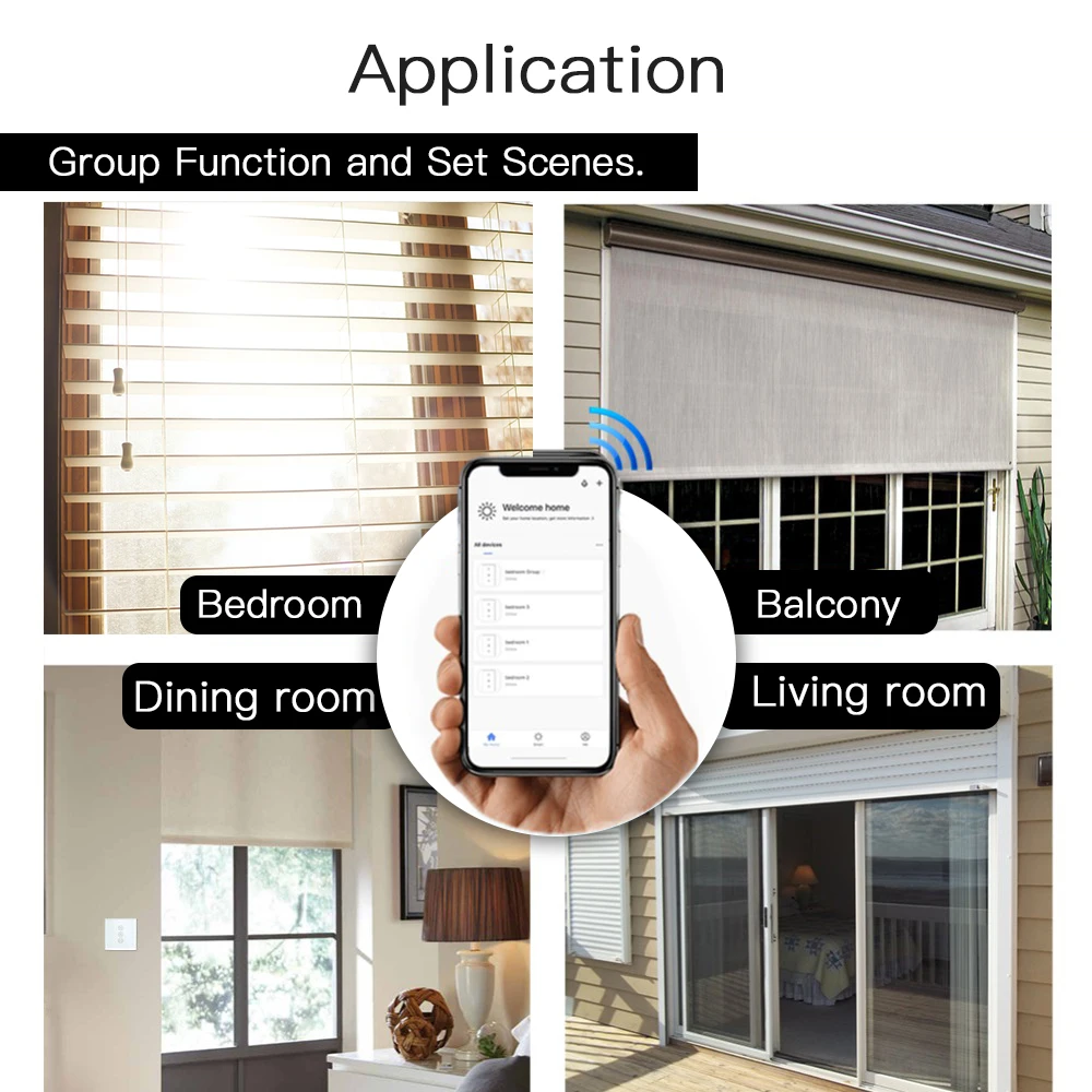 WiFi умный переключатель для занавесок Smart Life Tuya APP Электрический моторизованный занавес слепой рольставни работает с Alexa и Google Home
