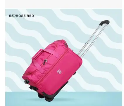 20 inch red Мужские деловые сумки на колесиках, женская сумка для путешествий, чемодан, Чехол чемодан из нейлона, дорожные сумки на колесиках, дорожная сумка для багажа - Цвет: 20 inch red