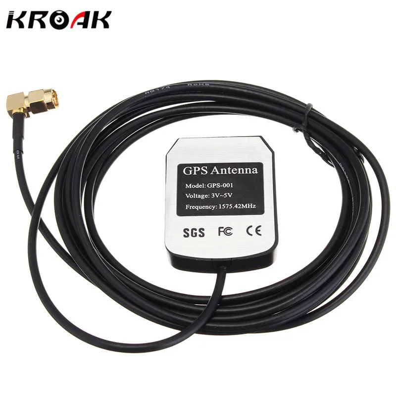 GPS навигационная антенна изогнутый штырьковый разъем SMA 3 метра автомобильный