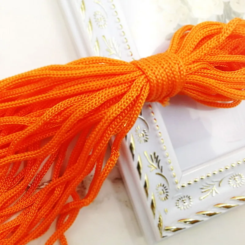Orange 10M 10 м 3 мм цельный шнур веревка браслет Паракорд шнур для кемпинга веревка для выживания парашют шнур - Цвет: Orange 10M