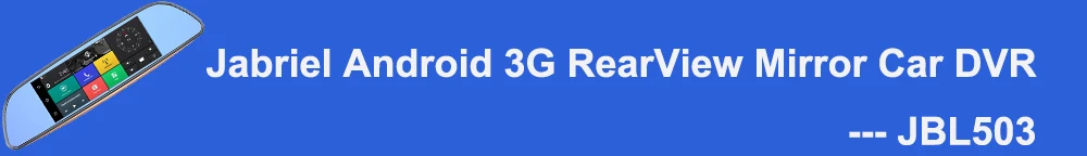 Jabriel 7 дюймов 3g Автомобильный видеорегистратор двойная камера заднего вида Android Bluetooth Автомобильный gps навигатор зеркало заднего вида рекордер вождения