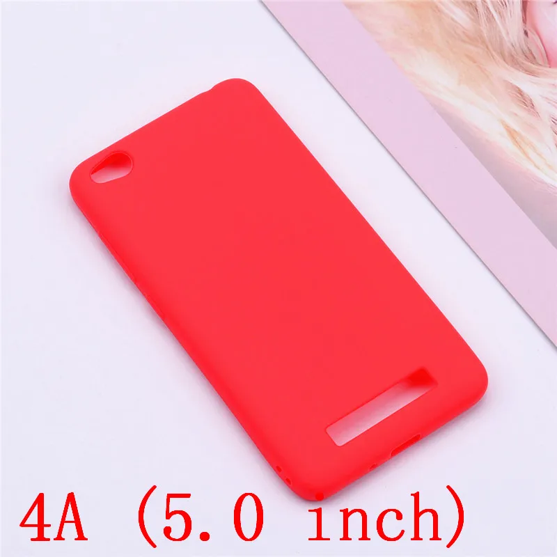 Red 4A Силиконовый чехол для Xiaomi Redmi 7A, чехол, Мягкий ТПУ силиконовый чехол, чехол для телефона, для Xiaomi Redmi 6A 4A 5A 7A, чехол, бампер - Цвет: Red 4A