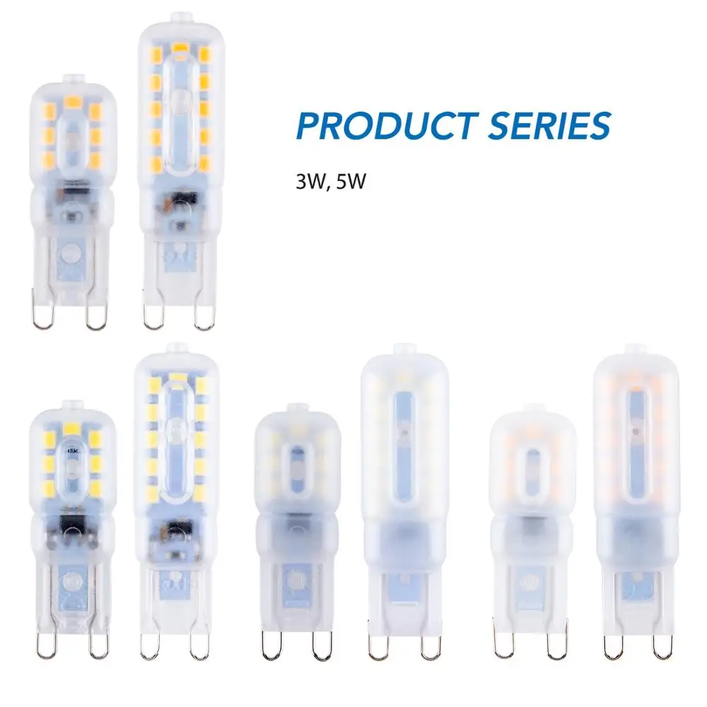 Мини светодиодный светильник лампа G9 Светодиодная 3 Вт 5 Bombillas Led g9 SMD2835 сменный