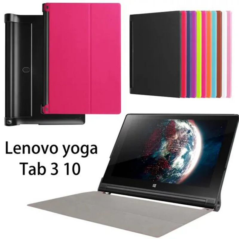 Enzi Ultra Slim Магнитный Кастер Кожа PU Смарт чехол для Lenovo Йога Планшеты TAB3 Tab 3 Pro 10X90 10.1