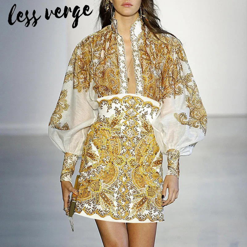 Lessverge винтажный комплект из двух предметов Женская одежда с длинным рукавом