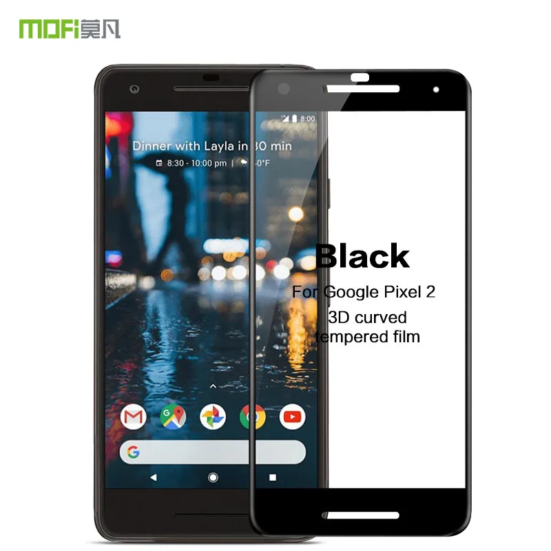 Для Google Pixel 2 закаленное стекло MOFI 3D изогнутая для Pixel2 защита экрана полное