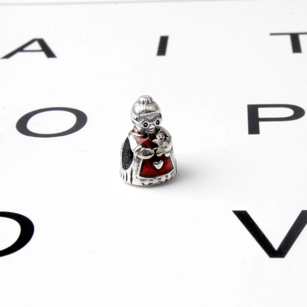 HOMHUL 925 Sterling Silver Grandma with Glasses Charm for Jewelry Making CT19-16 | Украшения и аксессуары