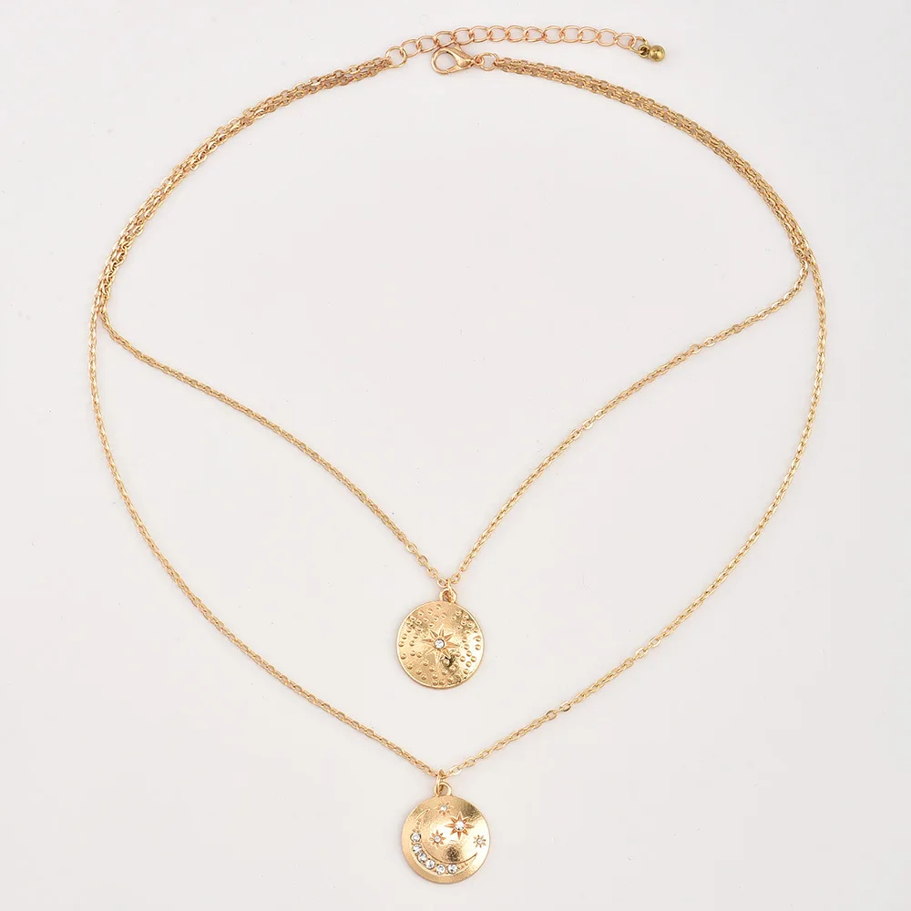 2018 модное религиозное Стильное ожерелье с несколькими цепочками Золотое