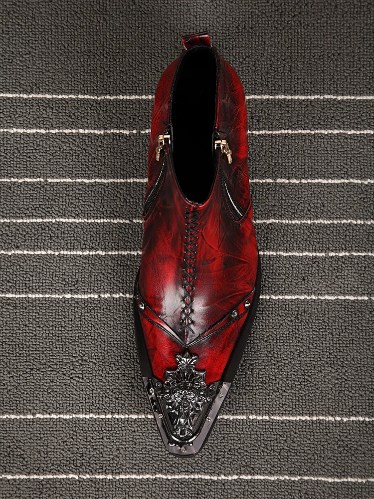 Лидер продаж 2016 года обувь из натуральной воловьей кожи с острым носком на молнии