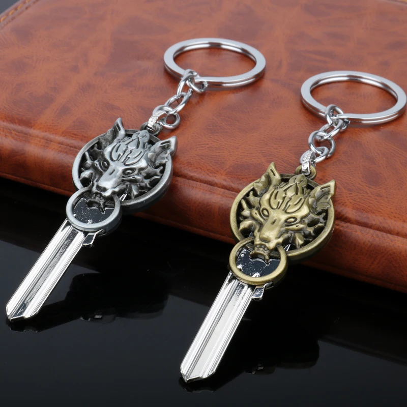 Dongsheng игра Final Fantasy ключ с головой волка металический брелок для ключей Косплэй