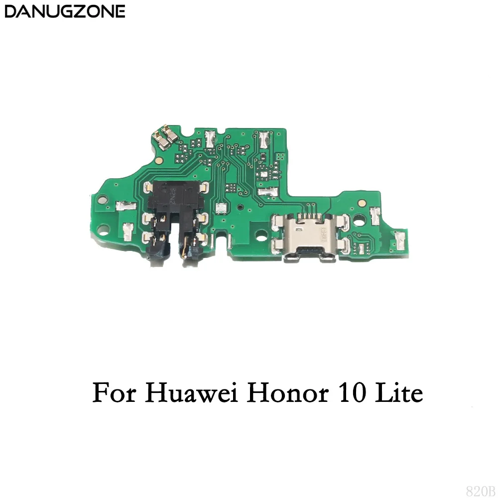 10 шт./лот, для huawei Honor 10 Lite, usb порт для зарядки, док-станция, разъем для зарядки, плата для наушников, аудио разъем, гибкий кабель