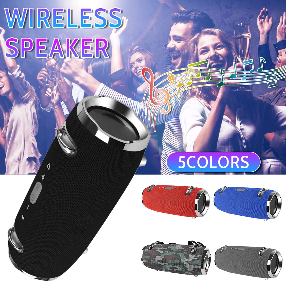 Мини Bluetooth беспроводной динамик Портативный Открытый водонепроницаемый бас пистолет Аудио защита от пыли Анти падения с плечевым ремнем 1200 мАч