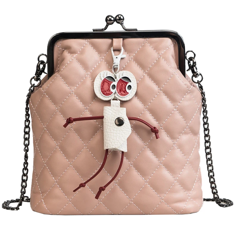 2018 Роскошный Клип Сумки ПУ кожаные сумки женщина Винтаж плед цепи женские через