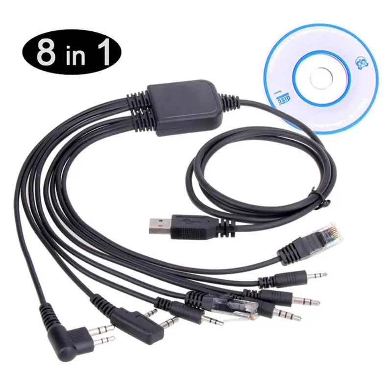 EastVita C2102 Чип 8 в 1 USB кабель для программирования с CD Baofeng и Motorola AXU4100 AXV5100 Kenwood TYT QYT Radio