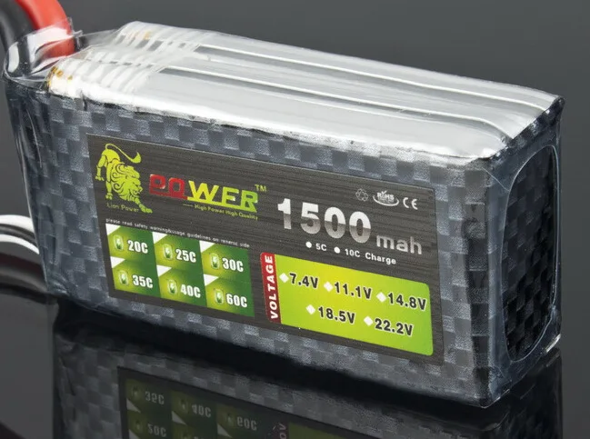 Lion power-batería Lipo 3S 11,1 v 1500mah 35c para helicóptero, Drone, Quadcopter, cuatro ejes, coche, barco, energía 3s, batería lipo 11,1
