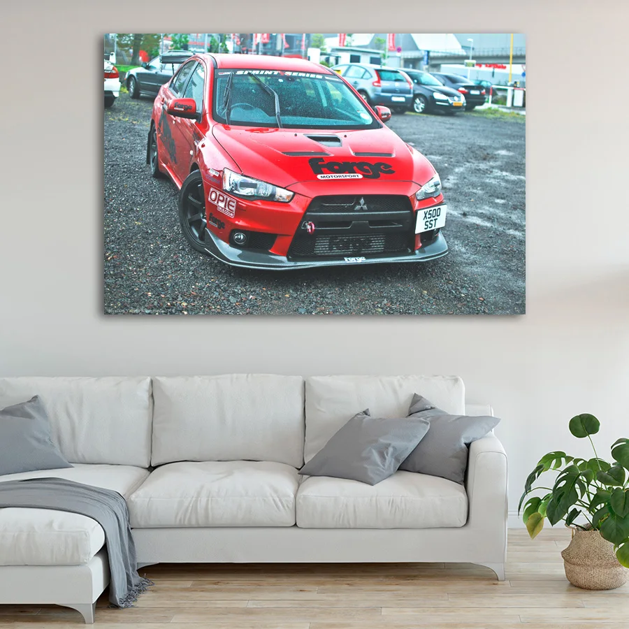 Mitsubishi Lancer Evolution X классический спортивный автомобиль настенные художественные картины плакаты и художественная печать на холсте картины для декора комнаты