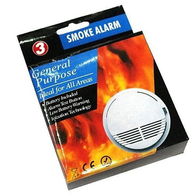 

Photoelectric Independent Smoke Detector Fire Smoke Alarm Alert Sensor for Home Security Kitchen Restaurant For Free Shipping