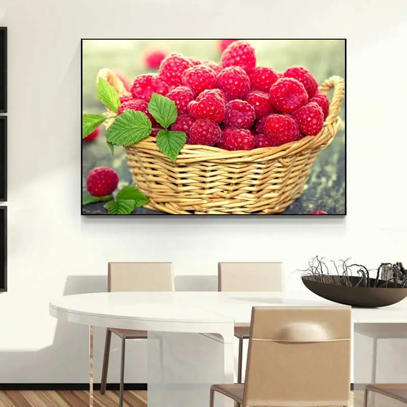 Горячая 40*30 см Алмазная картина вышивка крестиком фрукты Малина мозаика