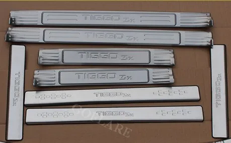 Goflash автомобильный Стайлинг для Chery Tiggo 3X аксессуары из нержавеющей стали защита порога автомобильной двери пороги Накладка защита порогов