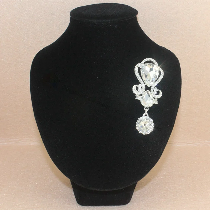 Роскошные Броши Стразы с кристаллом в виде капли воды сапфировым Изумрудом и