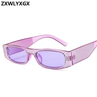 zxwlyxgx small square sunglasses women imitation diamond sung lasses retro evening glasses cross fashion sunglasses uv400