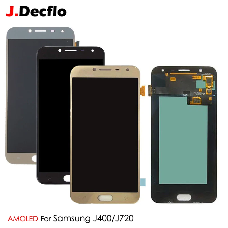 Активно матричные осид OLED для samsung Galaxy J4 J400 J720 J400F SM J7 Duo 2018 J720F J720M ЖК дисплей