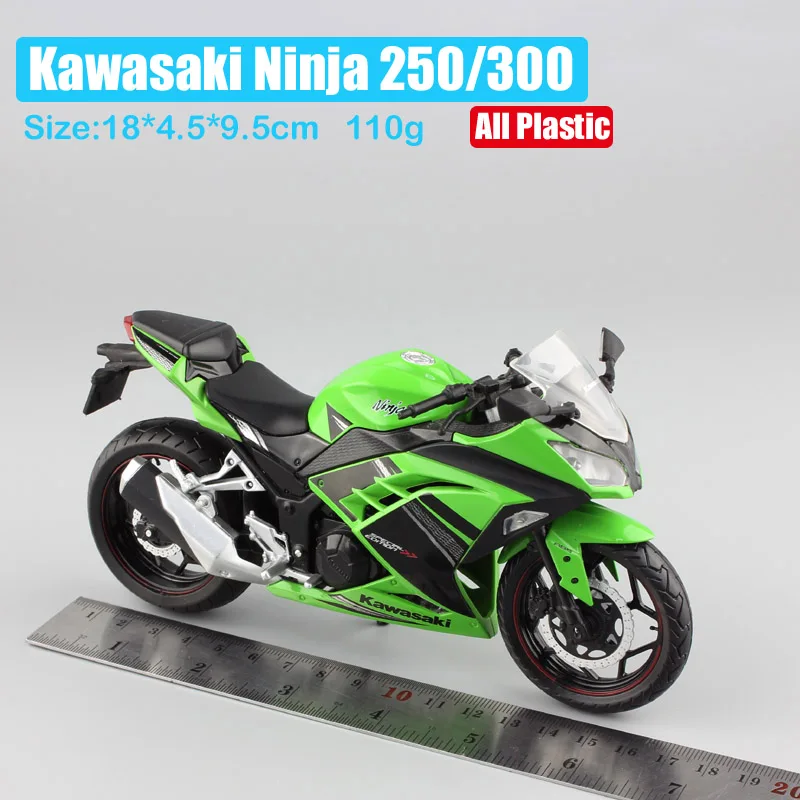 1/12 automaxx 2013 Kawasaki Ninja 250R SE 300 гоночная масштабная мотоциклетная игрушка спортивный велосипед Diecasts& игрушечные транспортные средства модели игрушек реплики - Цвет: Ninja 250 green SE