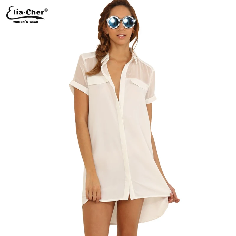 Женская шифоновая блузка Elia Cher Элегантная с воротником лодочкой 6585|blouses women tops|women