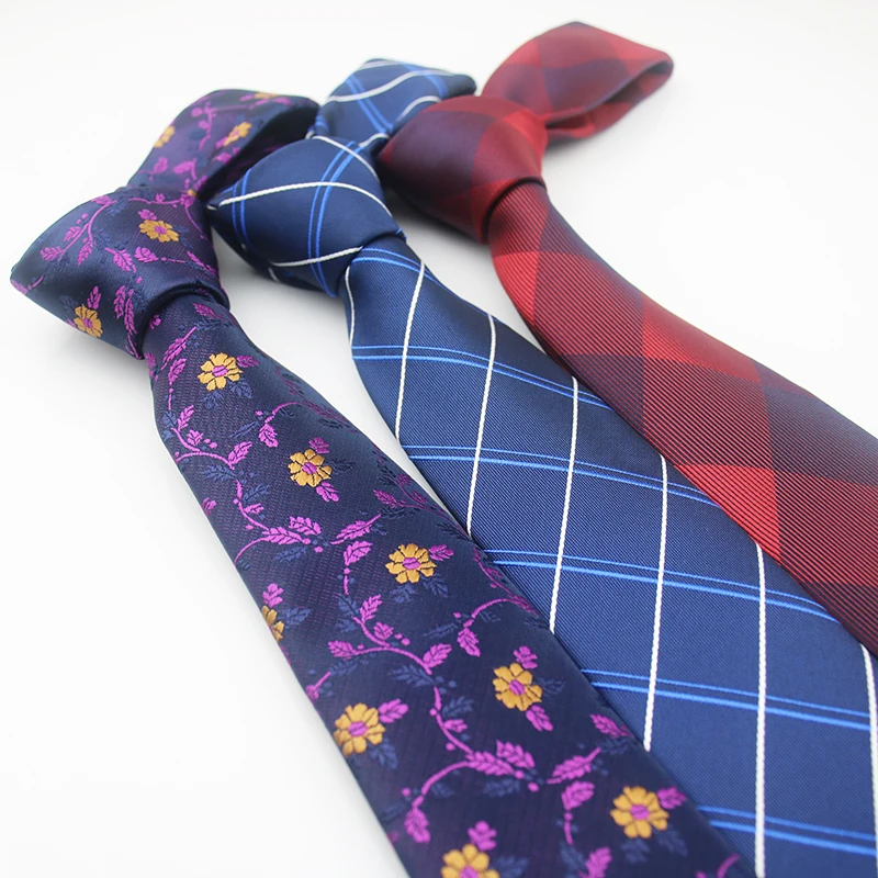 Формальный мужской галстук на шею 6 см ширина полиэстер плед в горошек бизнес для