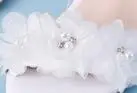 white flowers 7cm Свадебные босоножки; белые кружевные цветы; жемчуг; стразы; бант; лента; милый стиль принцессы; Низкий квадратный каблук; низкий толстый каблук; большие размеры - Цвет: white flowers 7cm