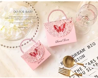 hot sell 50pcs wedding favor baby baptism souvenir candy cake small mini packaging box