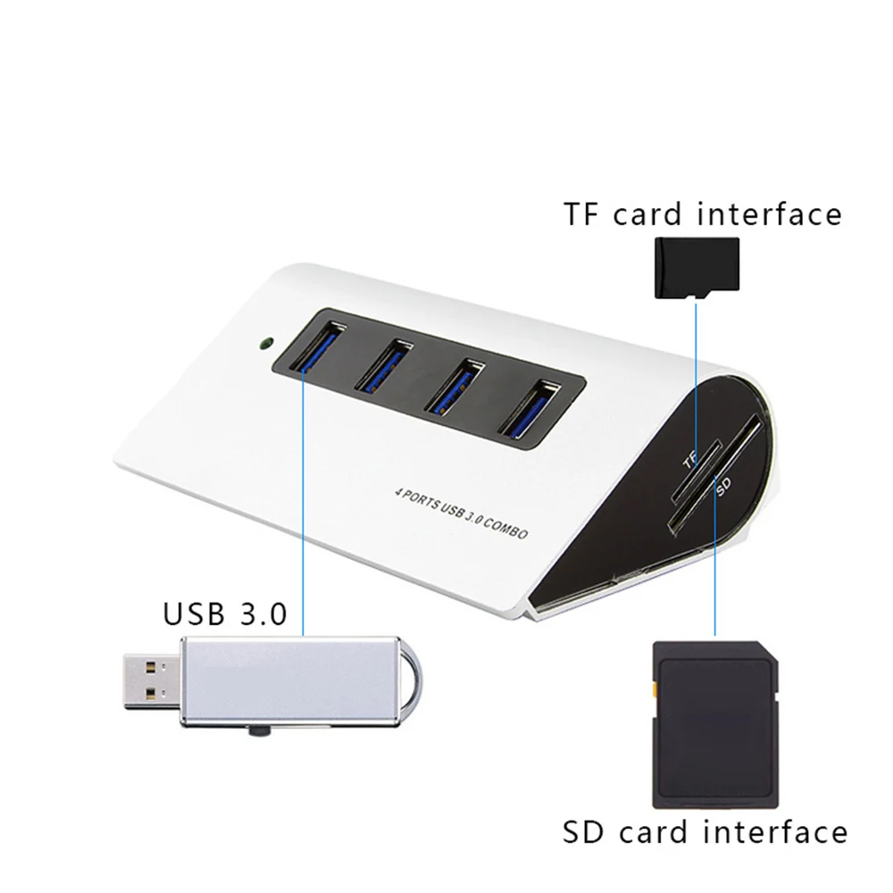 CHYI 4 портовый s концентратор USB 3 0 и сплиттер для SD/TF 5 Гбит/с высокоскоростной
