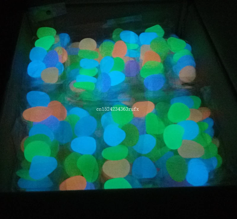 2000 шт. светящийся камешек камни аквариум украшение камень светится в темноте