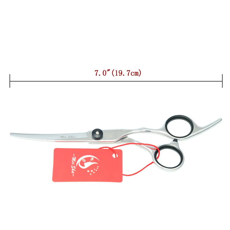 

7.0 Inch Meisha Steel Pet Grooming Tool Curved Dog Cutting Shears Hair Styling Thinning Scissors Animals Trimming Clipper HB0045