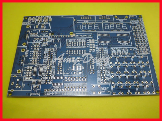 2 шт./лот ATMEGA128 макетная плата тестовая плата пустая пластина SMD компоненты припаянная Контактная Пластина пустая печатная плата