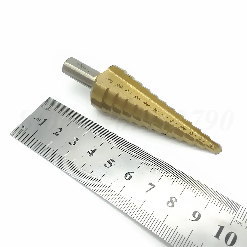 Step Drill Bit 3/16&quot-7/8&quot Inch Titanium Sae Cone Bits High Speed Steel Cutter Metal Wood Hole | Инструменты