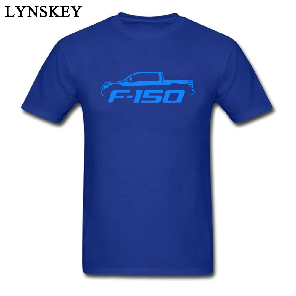 Повседневная одежда 2009-14 Ford F150 пикап Синий Классический Цвет Футболка Мужская Простой дизайн топы Короткий рукав