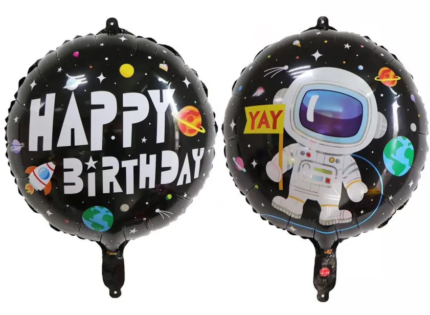Космическая ракета космонавт мультяшный воздушный шар из фольги для дня