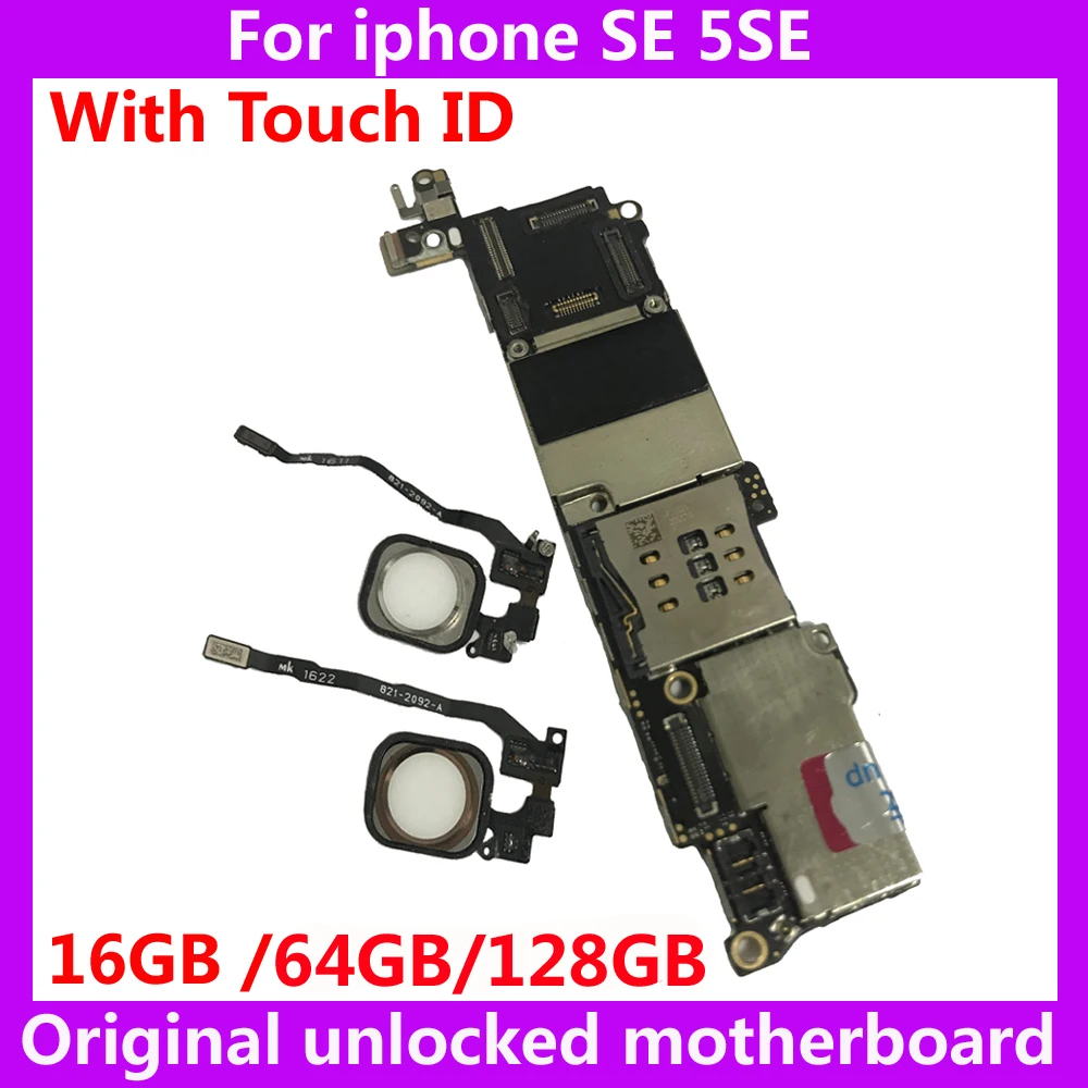 100% оригинальная IOS система для iphone SE 5SE Заводская разблокированная материнская