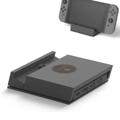A Nintend NS Switch JumpGate Charging Dock Station Charger Base for Nintendo Switch Console Dock Stand Mount Base TV Laptop Mode - Цвет: A