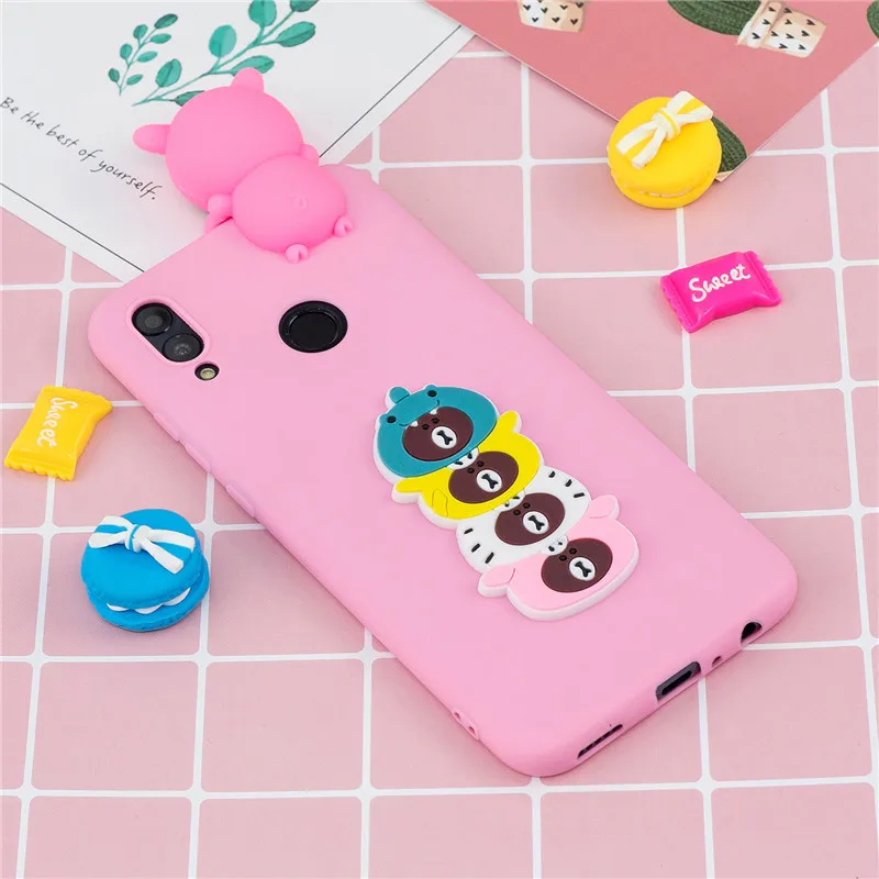 Huawei P Smart чехол для Coque huawei P Smart Psmart чехол 3D единорог кукла игрушки Мягкий силиконовый чехол для телефона s Etui