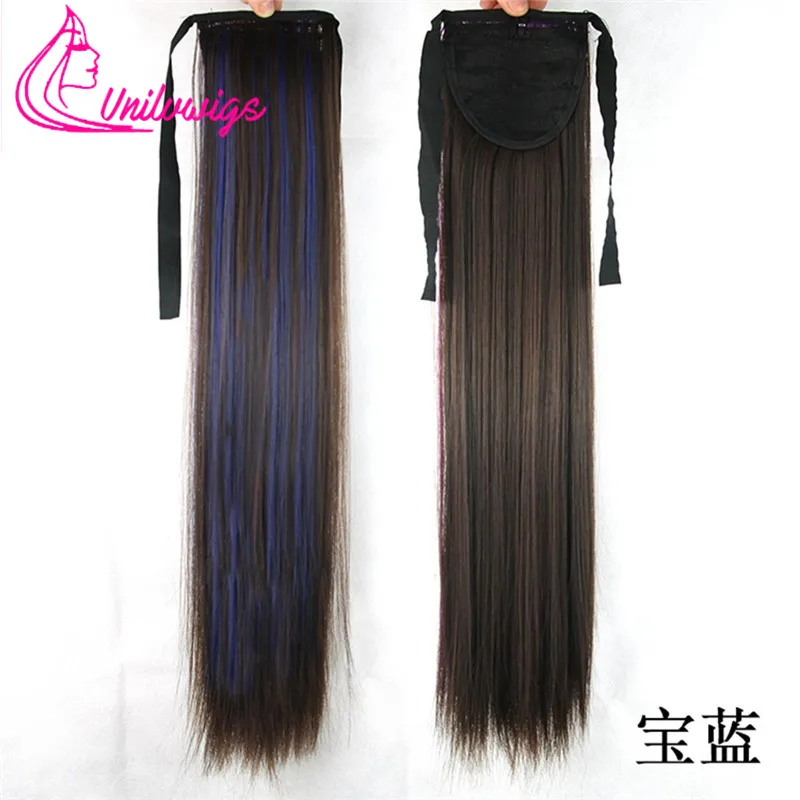 7 Цвета Хвост Натуральных Волос Премиум Высокая Температура Волокна 22 &quot75 г