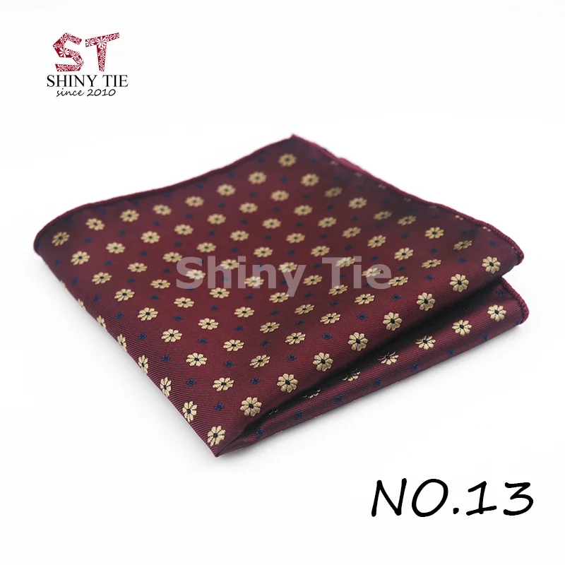 13 Yiyanyang Для мужчин узкие Paisley Pocket Square полиэстер цветок синий серый зеленый Цвета 25*25 см Hanky тонкий жених Костюмы - Цвет: 13