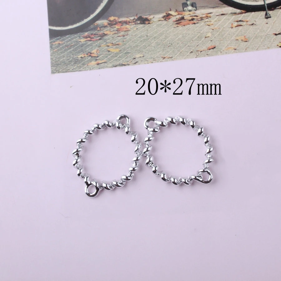 10 шт. овальные коннекторы с двойным отверстием золотые подвески Подвески DIY