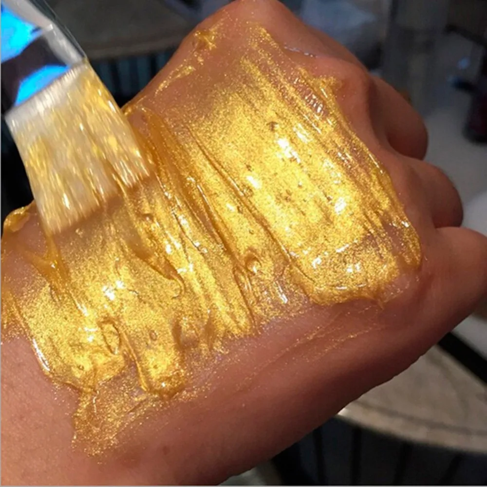 24K Золотая коллагеновая маска для лица кристальная Золотая коллагеновая маска для лица увлажняющая отбеливающая омолаживающая маска для ухода за кожей Корейская маска для косплея